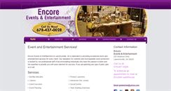 Desktop Screenshot of encoreevents.com