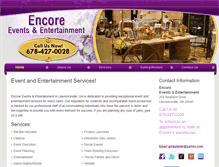 Tablet Screenshot of encoreevents.com